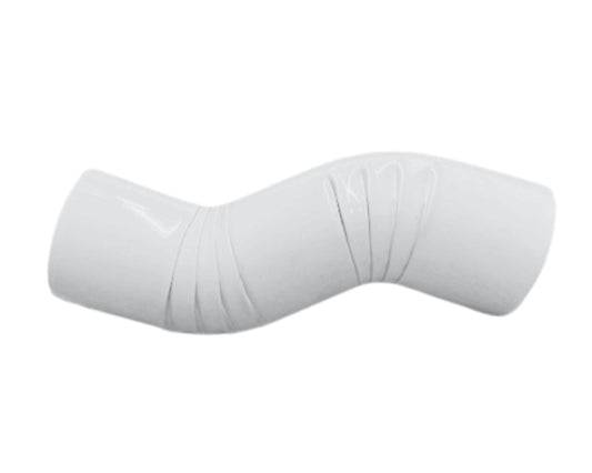 3" PLAIN ROUND ELBOW WITH 4" OFFSET WHITE